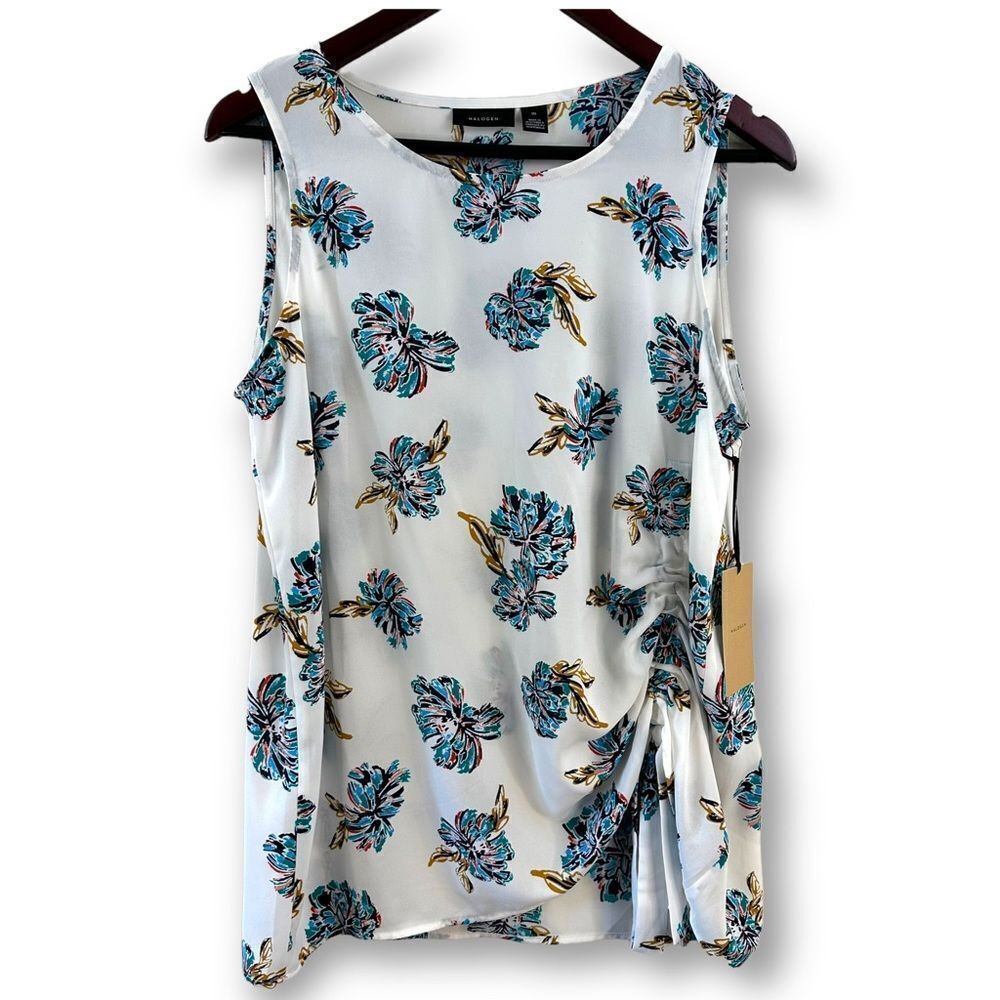 Halogen floral print sleeveless top NWT size M